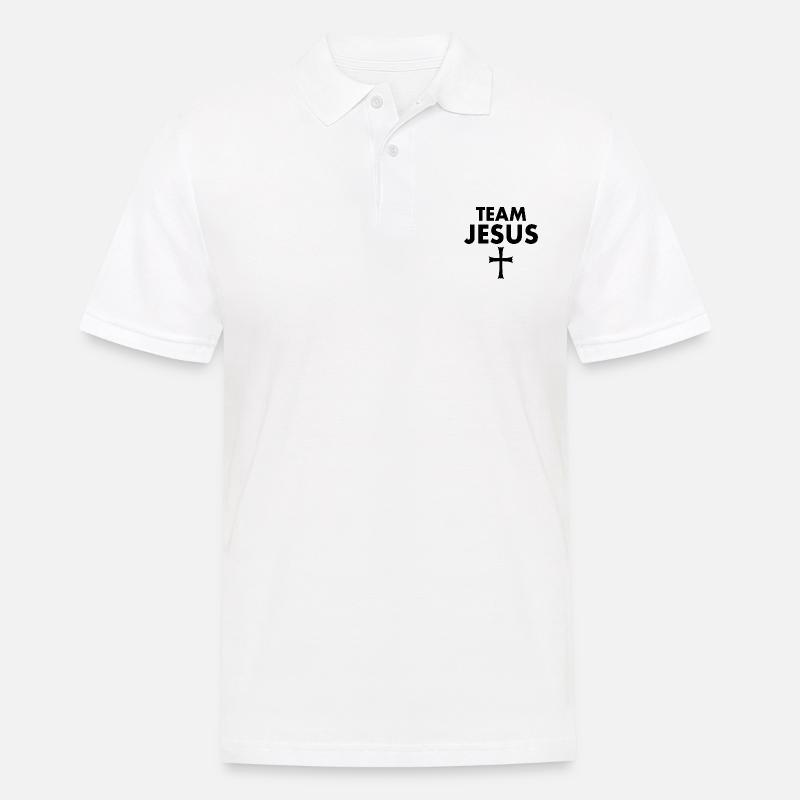 Team jesus - Männer Poloshirt - Weiß
