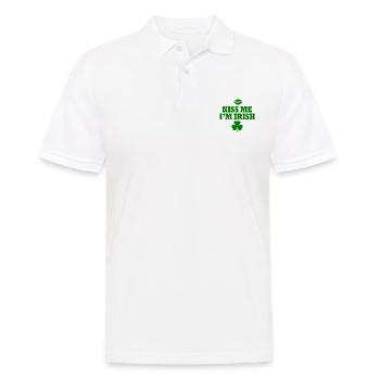 Kiss me im irish - Men's Polo Shirt - white - Front - Kai (181cm)