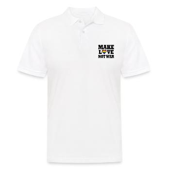 Make love not war - Polo Homme - blanc - Devant - Kai (181cm)