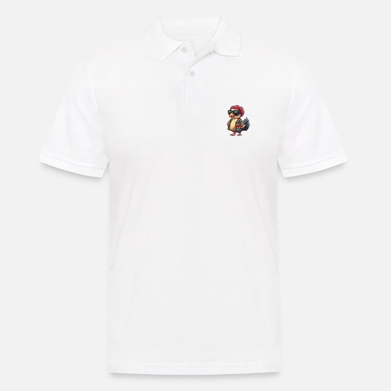 Truthan Comic Urlaub - Männer Poloshirt - Weiß