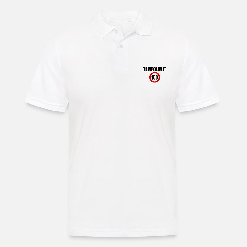 Tempolimit 100 - Männer Poloshirt - Weiß