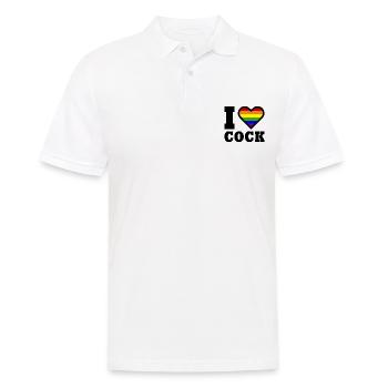 I love cock - Polo Homme - blanc - Devant - Kai (181cm)