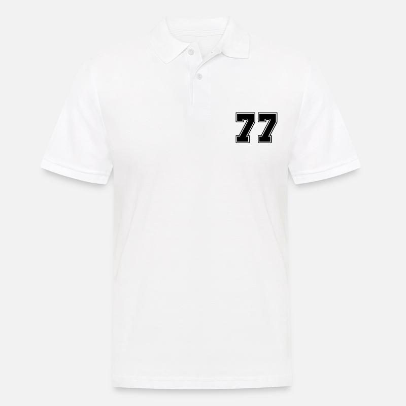 77 - Männer Poloshirt - Weiß