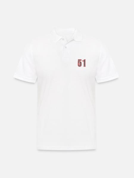 51 Number Years Jersey - Men's Polo Shirt - white