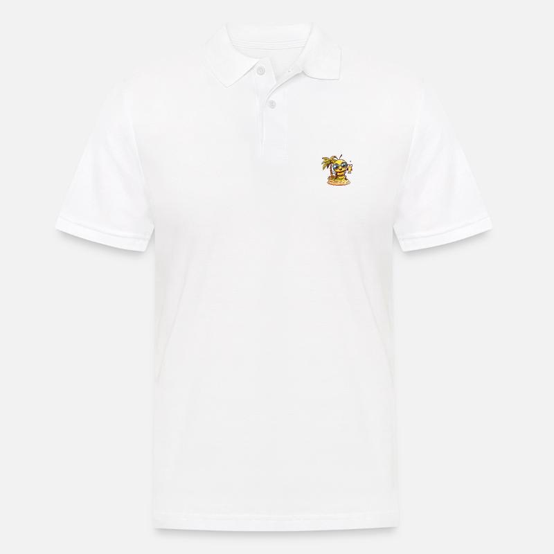 Biene Sommer Strand Comic - Männer Poloshirt - Weiß