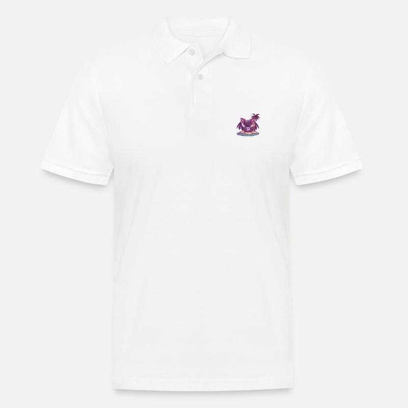 Bat Summer Beach Comic - Men's Polo Shirt - white