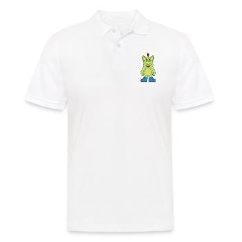 Fröhliches Monster - Männer Poloshirt - Weiß - Vorne - Kai (181cm)