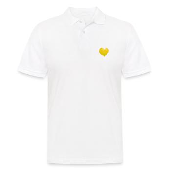 Coeur Amour Dans Amour Mariage - Polo Homme - blanc - Devant - Kai (181cm)