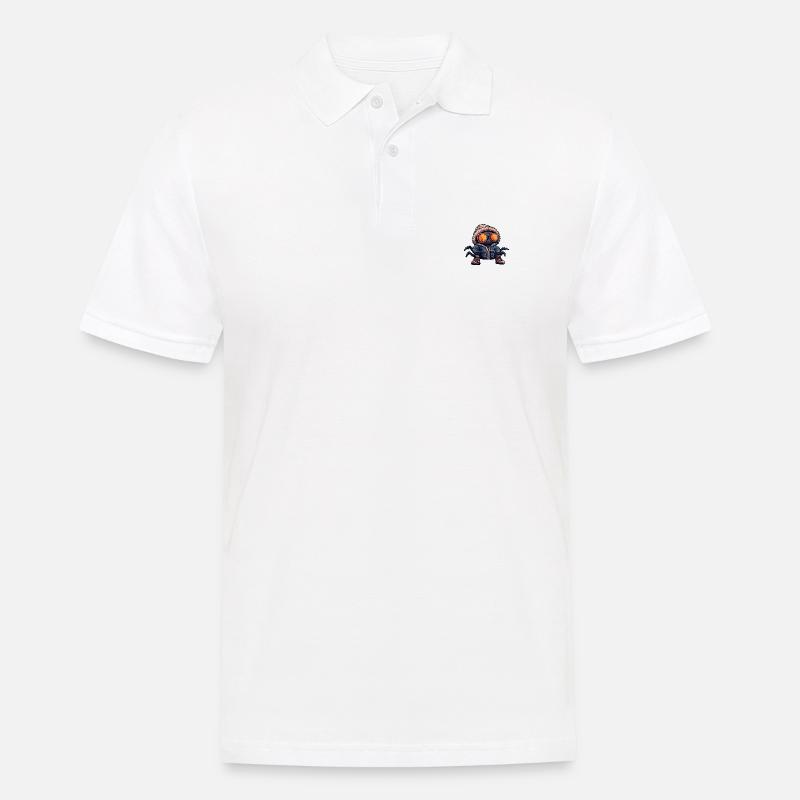 Tarantula Winter Comic - Männer Poloshirt - Weiß
