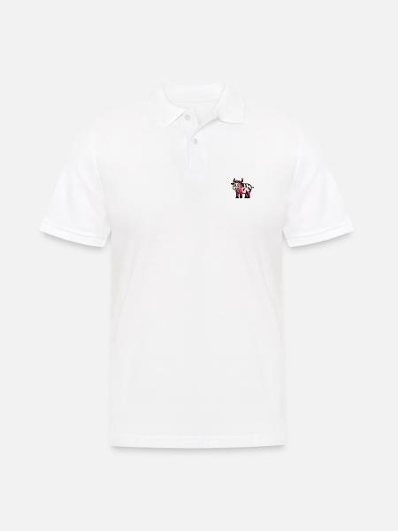 Kuh Halloween Tier - Männer Poloshirt - Weiß