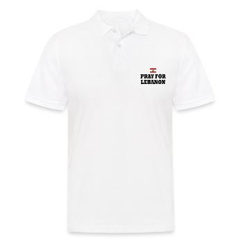 Pray for lebanon - Polo Homme - blanc - Devant - Kai (181cm)