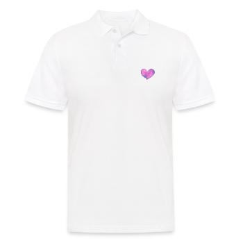 Symbole Du Coeur Amour Dans L’amour - Polo Homme - blanc - Devant - Kai (181cm)