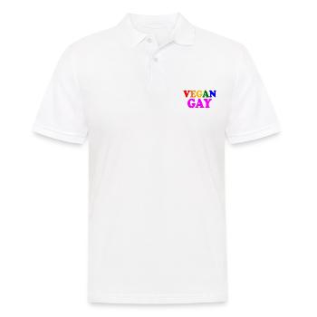 Vegan gay - Polo Homme - blanc - Devant - Kai (181cm)