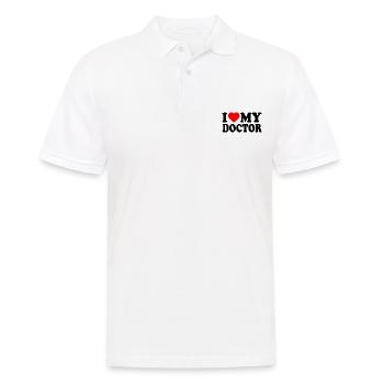 I love my doctor - Polo Homme - blanc - Devant - Kai (181cm)
