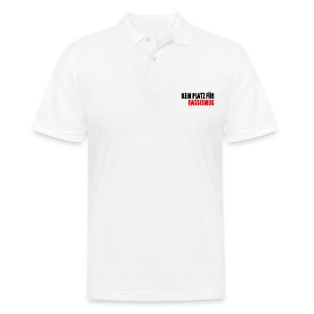 kein platz für rassismus - Männer Poloshirt - Weiß - Vorne - Kai (181cm)