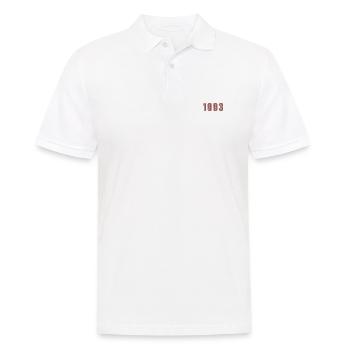 1993 Jahr Zahl - Männer Poloshirt - Weiß - Vorne - Kai (181cm)