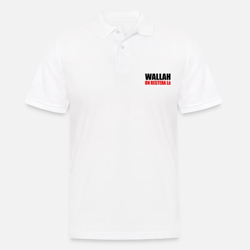Wallah wird es dabei belassen - Männer Poloshirt - Weiß