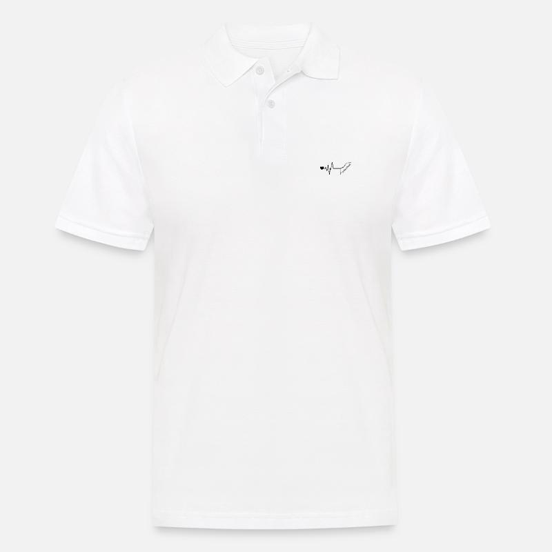Pfeil und Bogen Puls Liebe - Männer Poloshirt - Weiß