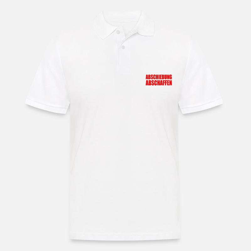 Abschiebung abschaffen - Männer Poloshirt - Weiß