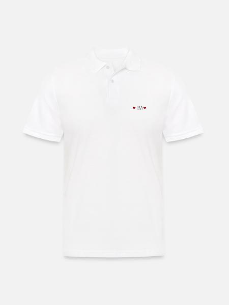 Team Herz - Männer Poloshirt - Weiß