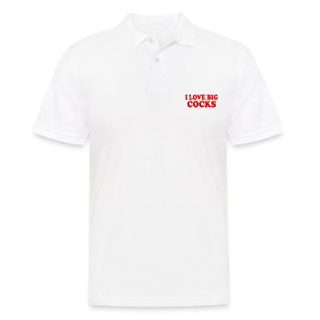 I love big cock - Männer Poloshirt - Weiß - Vorne - Kai (181cm)