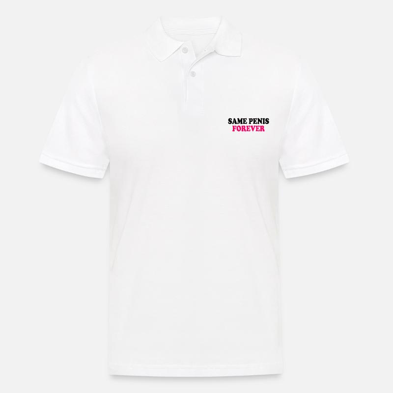 Same penis forever - Männer Poloshirt - Weiß