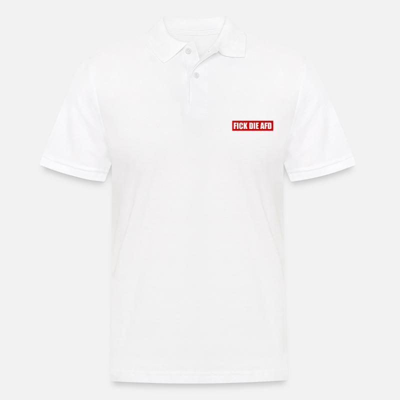 Fick die afd - Männer Poloshirt - Weiß