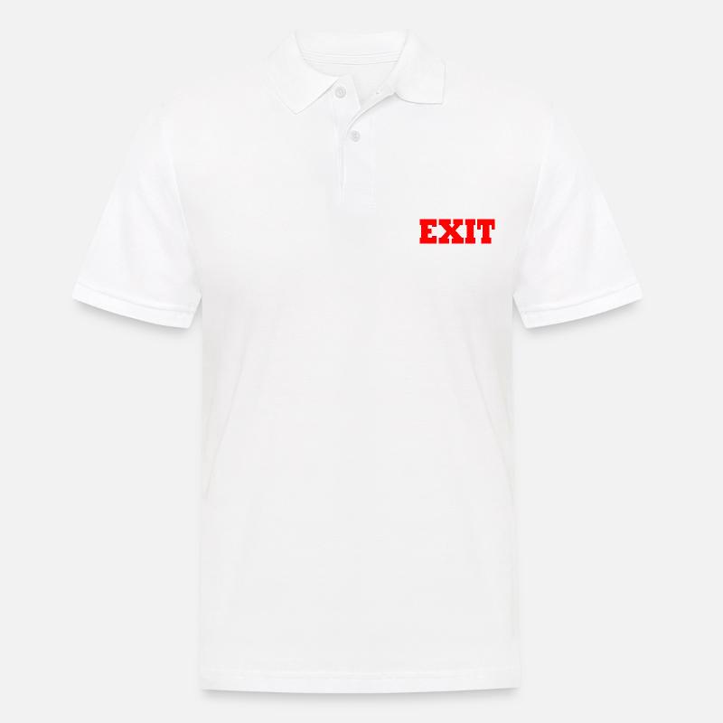 Exit - Männer Poloshirt - Weiß
