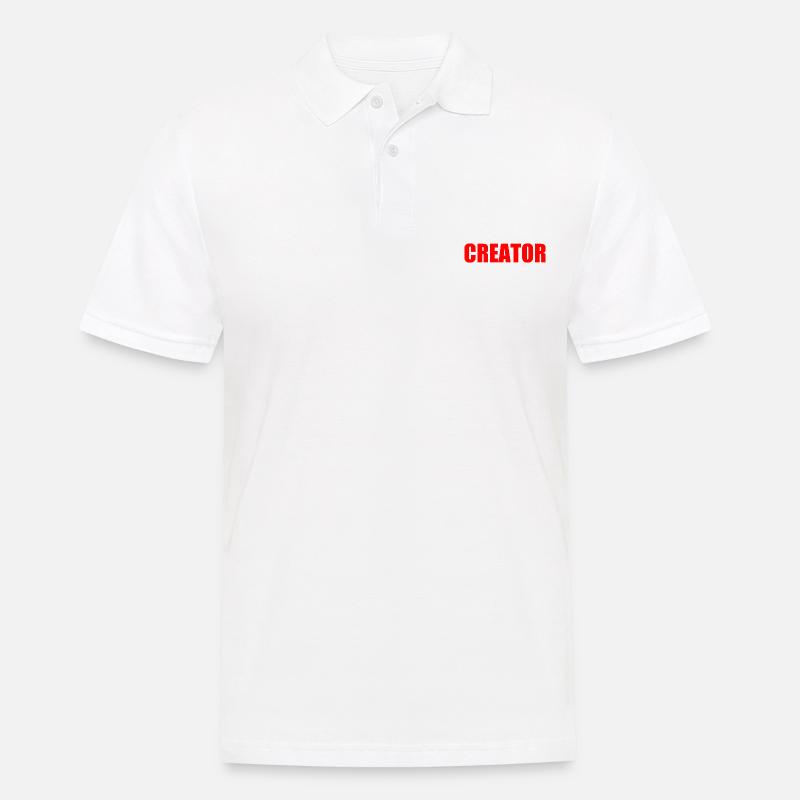 Creator - Männer Poloshirt - Weiß