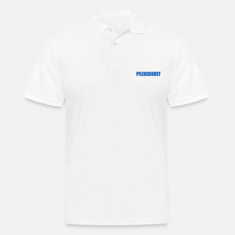 pflegedienst - MĂ€nner Poloshirt - WeiĂ