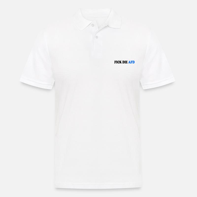 Fick die afd - Männer Poloshirt - Weiß