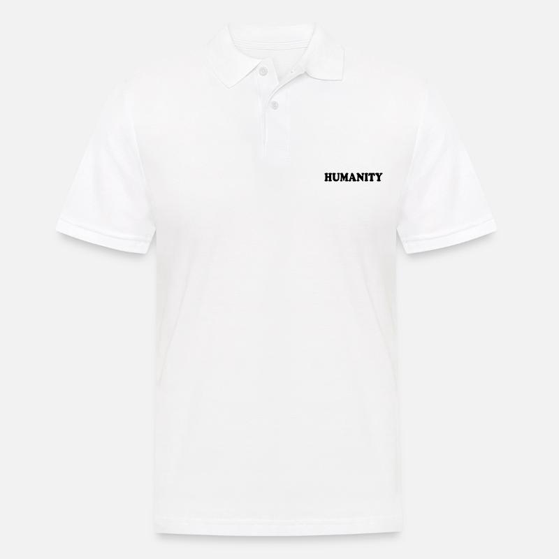 Humanity - Männer Poloshirt - Weiß