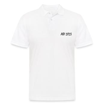 Abi 2023 - Männer Poloshirt - Weiß - Vorne - Kai (181cm)
