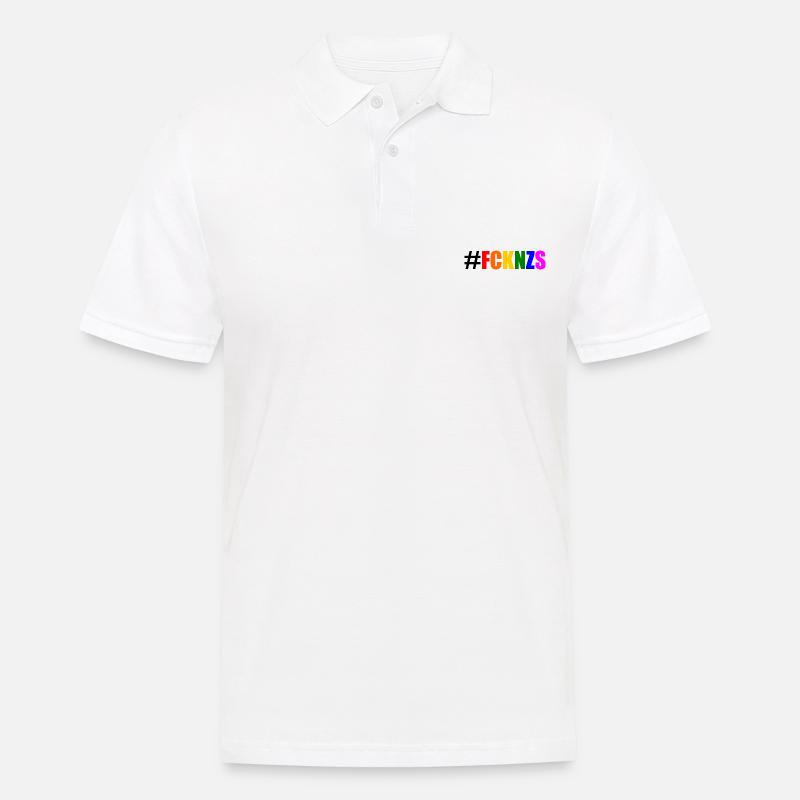 Fck nzs - Männer Poloshirt - Weiß