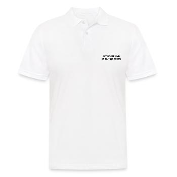 my boyfriend is out of town - Männer Poloshirt - Weiß - Vorne - Kai (181cm)