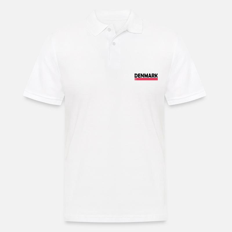 Dänemark flagge - Männer Poloshirt - Weiß