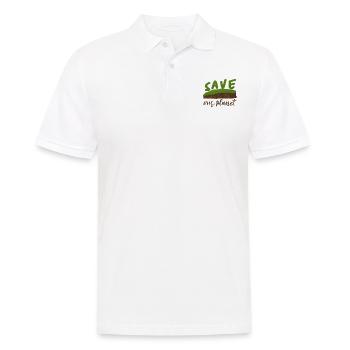 Rette unseren Planeten Geschenk Shirt - Männer Poloshirt - Weiß - Vorne - Kai (181cm)