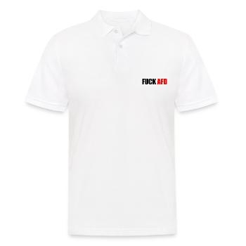 Fuck afd - Männer Poloshirt - Weiß - Vorne - Kai (181cm)