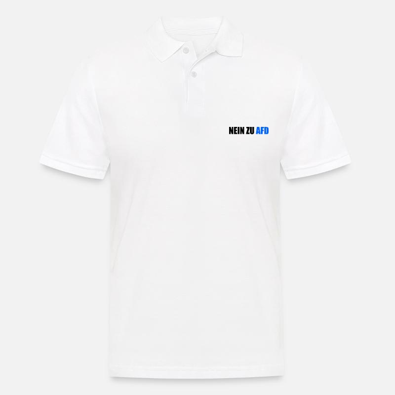 Non à afd - Polo Homme - blanc