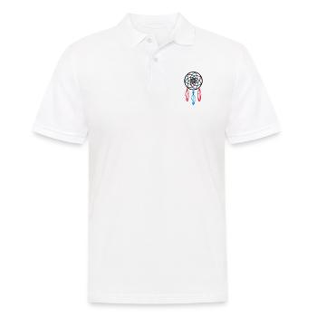 Traumfänger / Dreamcatcher PERLEN - Männer Poloshirt - Weiß - Vorne - Kai (181cm)