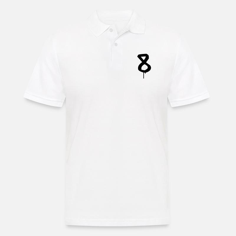 Graffiti : 8 - Männer Poloshirt - Weiß