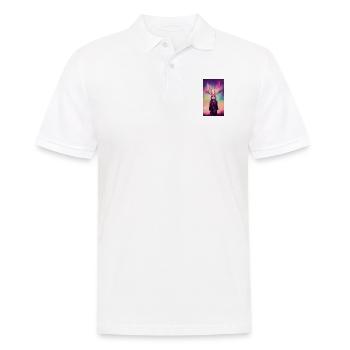 Le lapin-cerf mage - Polo Homme - blanc - Devant - Kai (181cm)