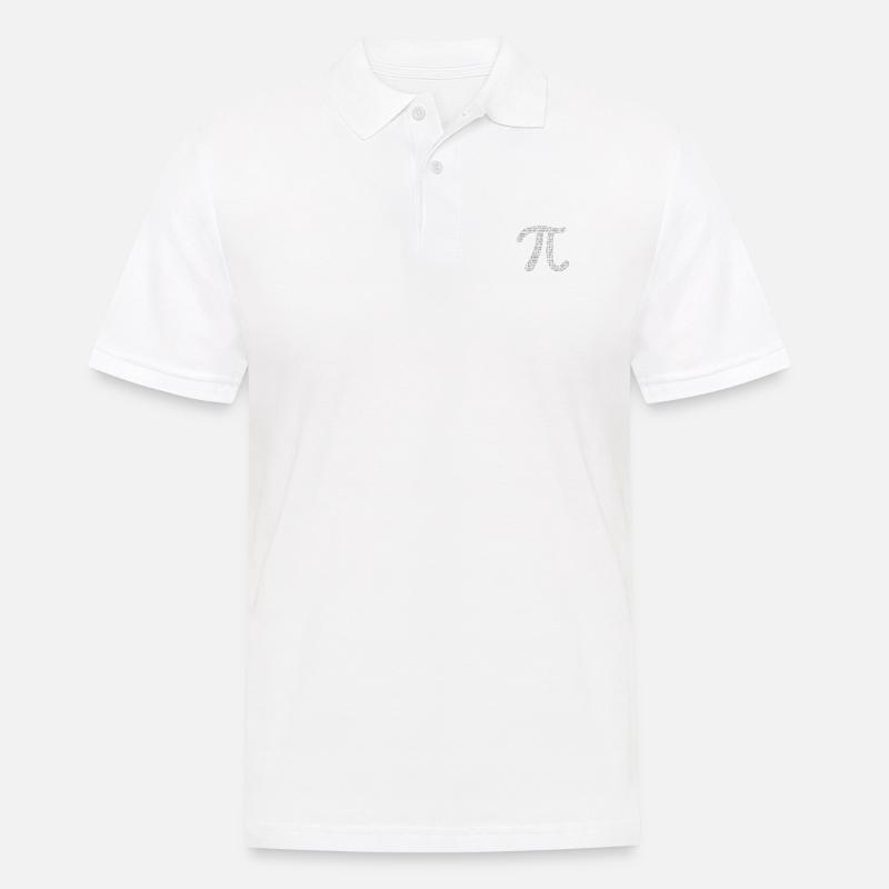 Pi - Männer Poloshirt - Weiß