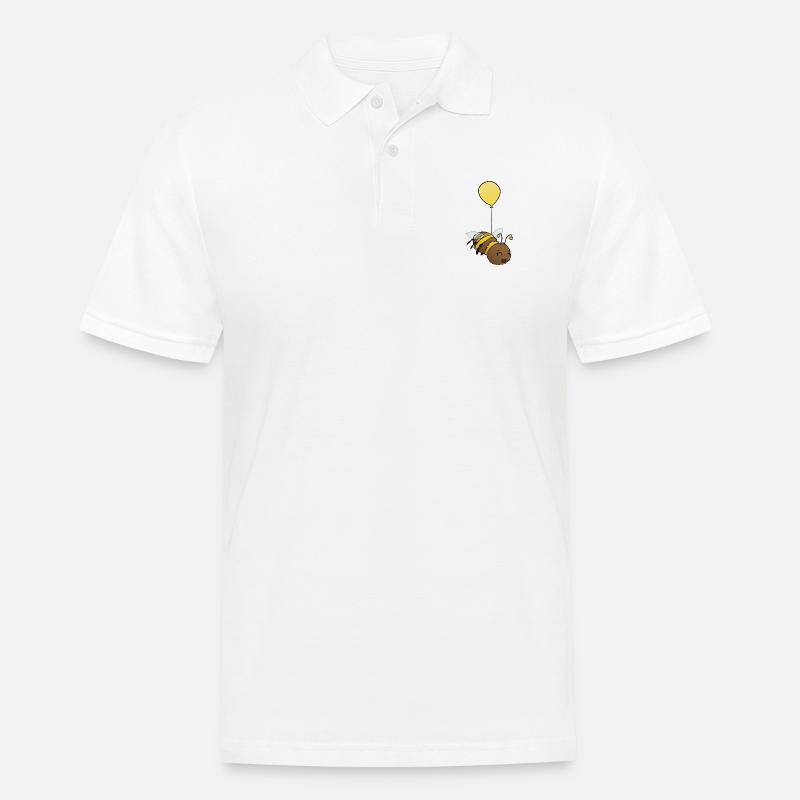 Hummel fliegend - Männer Poloshirt - Weiß