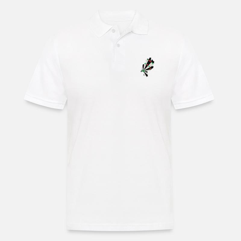 Dartboard Hessen - Männer Poloshirt - Weiß