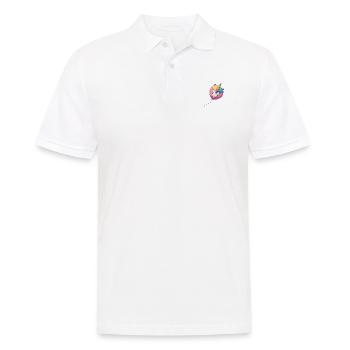 Einhorn Ballon - Männer Poloshirt - Weiß - Vorne - Kai (181cm)