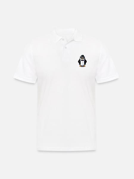 Der Pinguin - Männer Poloshirt - Weiß