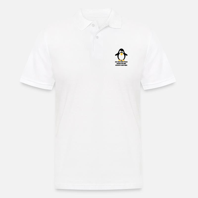 Pinguin - Männer Poloshirt - Weiß