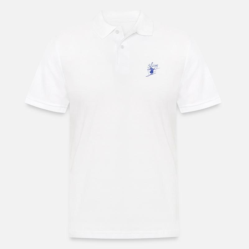 Skiing skiing - Männer Poloshirt - Weiß