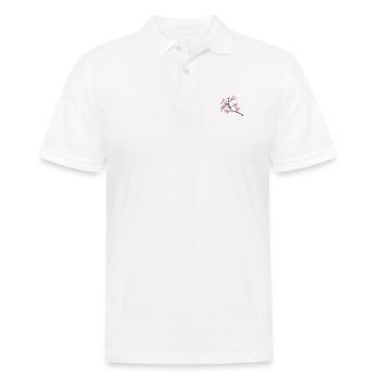 Blühende Kirschzweige - Männer Poloshirt - Weiß - Vorne - Kai (181cm)